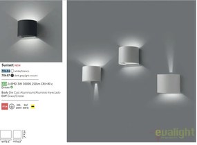 Aplica de perete LED exterior IP54 stil decorativ SUNSET neagra 70687