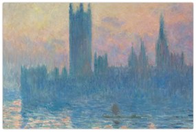 Tablou - Claude Monet, The Houses of Parliament, Sunset, reproducere (90x60 cm)