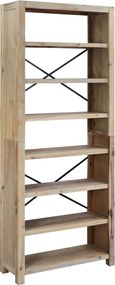 vidaXL Bibliotecă cu 7 rafturi, 80x30x200 cm, lemn masiv de acacia