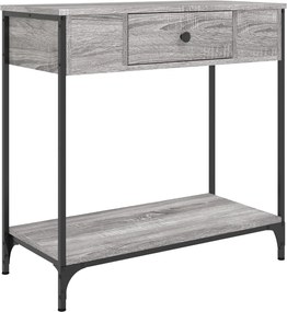 vidaXL Masă consolă, gri sonoma, 75x34,5x75 cm, lemn prelucrat