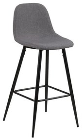 Scaune de bar gri-deschis 2 buc. tapițate (înălțime șezut 65 cm) Wilma – Actona