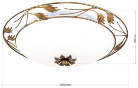 Plafonieră Orion DL 7-509/50 FLEUR 3xE27/60W/230V d. 50 cm bronz