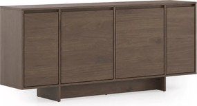 Comodă cu patru uși Zolia 180 cm pe plintă - nuc elegant