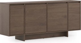 Comodă cu patru uși Zolia 180 cm pe plintă - nuc elegant