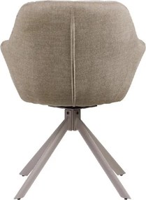 Set de 2 scaune pivotante PAPILLON catifea greige/ bej