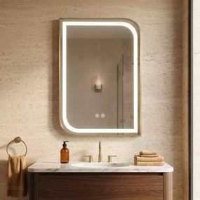 Oglindă LED ZONE 80X60 GOLD BRUSH