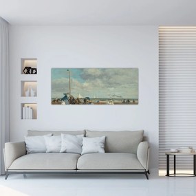 Tablou - Eugène Boudin, Beach  at Trouville, reproducere (120x50 cm)