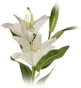 Floare artificială crin de vale, alb, două floriși boboc, h. 84 cm