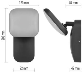 Aplică LED de exterior NIKA LED/12,5W/230V IP44