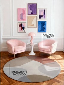 Covor bej țesut manual rotund din lână ø 160 cm Hackney Clarissa – Ted Baker