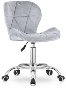 OFERTA Scaun office gri deschis AVOLA VELVET CALITATEA II. jakost