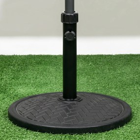 Outsunny Bază pentru Umbrelă cu Buton Reglabil, Ø46x34 cm, Negru | Aosom Romania