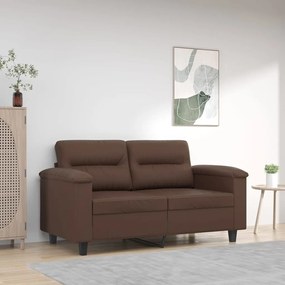 349247 vidaXL Canapea cu 2 locuri, maro, 120 cm, piele ecologică