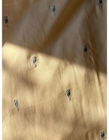 Lenjerie de pat pentru copii, galben-deschis din bumbac organic pentru pătuț 70x100 cm Sea Garden – Cam Cam Copenhagen