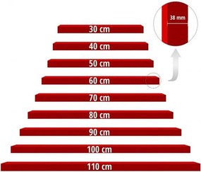 STILISTA Raft de perete Volato, 70 cm, lemn deschis