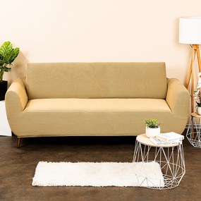 Husă multielastică 4Home Comfort pentru canapea, bej, 180 - 220 cm, 180 - 220 cm