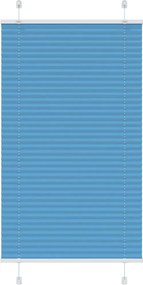 vidaXL Jaluzea plisată albastru 70x100 cm Lățime țesătură 69,4 cm