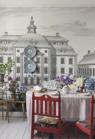 Tapet lavabil Löfstad Slott Graphite, Sandberg