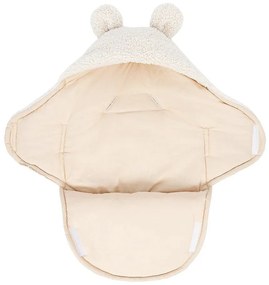 Păturică de înfășat crem din sherpa 45x80 cm – Meowbaby