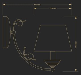 Aplica design clasic realizata manual CASAMIA