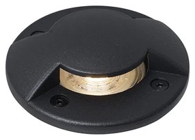 Spot modern de sol negru GU10 50mm Efect de 2 lumini IP65/IP67 - Cellar