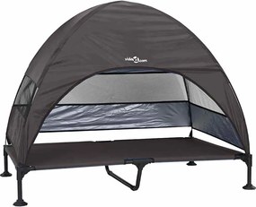 vidaXL Pat pentru câini ridicat Manual Maro 127 x 81 x 108 cm