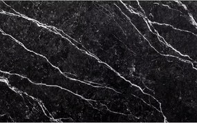 OFERTA Masa de dining neagra RAMOD 100x60 cm, decor marmura II. calitate
