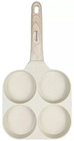 Tigaie cu 4 compartimente Klausberg KB 7823, 18,5 cm, Finisaj marmura, Inductie, Bej