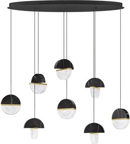 Lustra decorativa cu 8 pendule LED 2700K DORIN