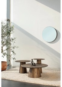 Măsuță de cafea maro rotundă din lemn de stejar ø 80 cm Mushroom – Gazzda