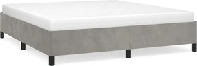 vidaXL Cadru de pat fără saltea, gri deschis, 160x200 cm, catifea