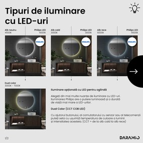 Oglindă atipică cu iluminare LED G12
