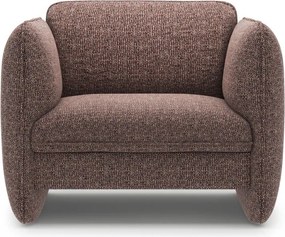 Fotoliu maro cu tapițerie din chenille Georgia – Micadoni