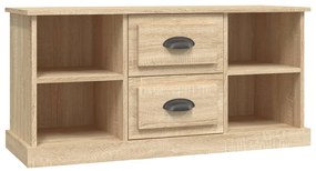 vidaXL Comodă TV, stejar sonoma, 99,5x35,5x48 cm, lemn prelucrat