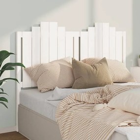 Tablie de pat, alb, 146x4x110 cm, lemn masiv de pin 1, Alb, 146 x 4 x 110 cm