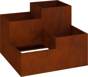 vidaXL Vază pentru Grădină Ruginit 100 x 100 x 60 cm