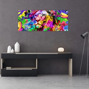 Tablou - 3D imaginea leului (120x50 cm)