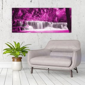 Tablou - Cascadă, violet (120x50 cm)