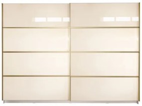 Gold Dulap 2800 Crem cu usi MDF Lucios