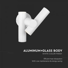 LED Aplica de perete exterior 2xLED/3W/230V 3000K IP44 albă