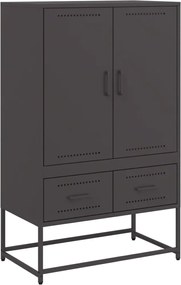 vidaXL Dulap înalt, negru, 68x39x111,5 cm, oțel