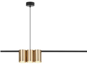 Lustră pe cablu GENESIS 5xGU10/8W/230V auriu