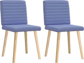 vidaXL Scaune de sufragerie 2 buc țesătură Jeans Blue