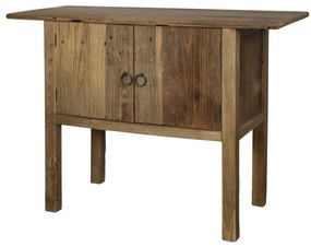 Dulap din lemn masiv reciclat, cu 2 uși, natur, H110 cm, aspect vintage