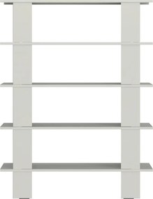 Bibliotecă gri deschis din metal 120x156x37 cm Hes – noo.ma