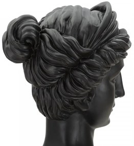 Bust decorativ negru din polirasina, 22x16x41 cm, Roman Woman Mauro Ferretti