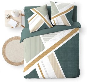 Lenjerie de pat albă din bumbac pentru pat dublu, extinsă 240x220 cm Zephyr – douceur d'intérieur