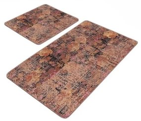 Covorașe de baie maro 2 buc. din catifea 60x100 cm – Mila Home