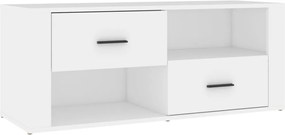 vidaXL Comodă TV, alb, 100x35x40 cm, lemn prelucrat