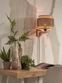 Aplica de perete eco din bambus Bhutan/Shade 2520 bl/nat, nat